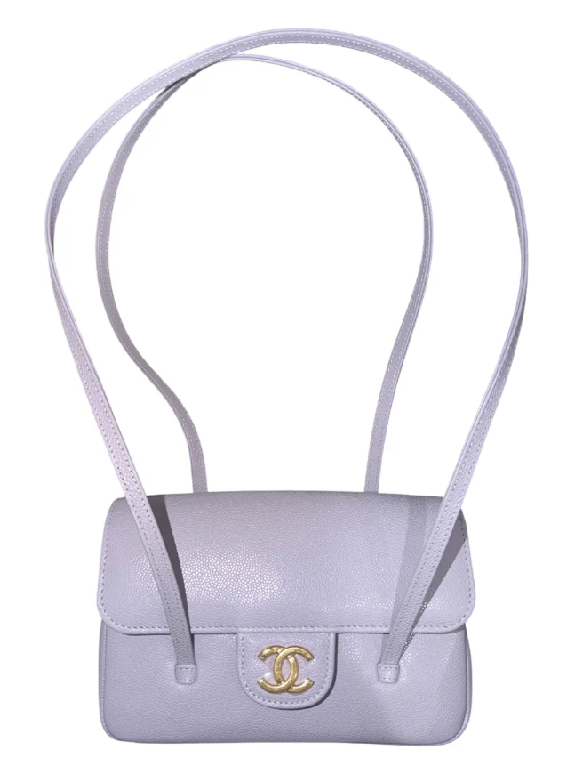 Chanel 26S Preppy Coco Mini Caviar Leather Gold CC Logo Shoulder Bag